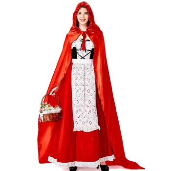 Täiskasvanud Naiste Kõrge Kvaliteedi seksikas kleit Halloween Little Red Riding Hood kostüüm printsess kleit kleit varjatud Baar Mäng Cosplay kostüüm