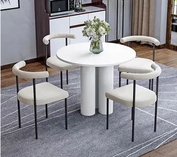 Täispuidust loomingulised pere tabel hotel villa mudel toas söögilaud ja tool kombinatsioon moe tagasi tooli