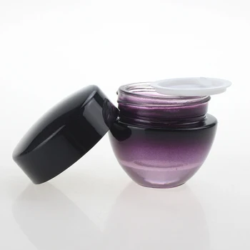 Tühi Kõrge kvaliteedi 50g lilla kreem klaasist purk klaas kosmeetika jar koos plastikust kaanega hulgimüük
