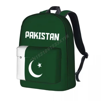 Unisex Seljakott Pakistani Lipu Pakistani Õmblema Koolikotti Messenger Bag Juhul Sülearvuti Reisikott Mochila Kingitus