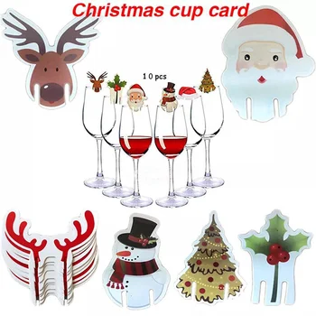 Uued 10tk/palju Merry Christmas Cup Kaardid Xmas Party Kaunistused Xmas Kodu Tabel Koha Karika Kaardid Kodus jõulupidu Tarvikud
