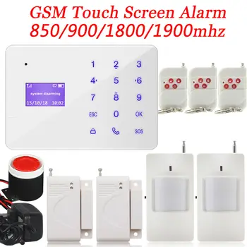 UUS 5 kpv Kiiret One-key-control Arm Relvituks 433MHZ Home Security GSM-Alarm Süsteem Touch Klaviatuur Traadita Ukse Andur