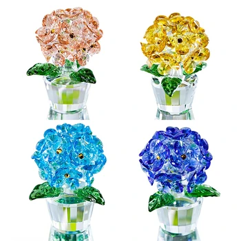 Uus Hydrangea Kristall Käsitöö, Kodu Kummut Auto Kaunistused Ziyang Lilled Õitsema Tüdrukute Õpetajate Päev Kingitus