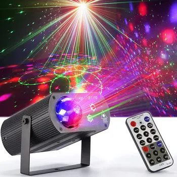 Uus LED Disco Light Laser Pöörlev Pall Projektor RGB Strobo Efekt Etapi Valgustus ja Heli Aktiveeritud Perekonna Pulmad Festival