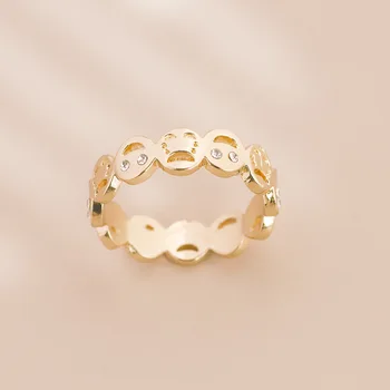 Uus Loomingulist Ring Crystal Rõngad Naised Mehed Trendikas Vintage Kulla Värvi sõrmustes ööklubi Isiksuse Ehted