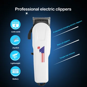 Uus Stiil Juuksed Clipper Roostevabast Terasest Tera Electric Hair Clipper Laetav Retro Õli Kääridega Juuste Lõikamise Masin