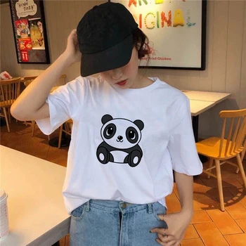 Uus T-Särk Naiste Naljakas Cartoon Panda Harajuku T-särk Unisex Mood Tshirt Naine Kawaii Top Cartoon Graafika Tees