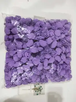 Vaht võltsitud roosi lille DIY Roosi Karu Tarvikud 3cm dia 500PCS /PE palju Kunstlik väike Roosa Lill Pead ystävänpäivä