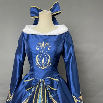 Väike Printsess Cosplay Varustus Kõrge Kvaliteedi Palli Kleit, Sinine Kleit Peakatet Kohandatud Suurus Õhtu Pool Kaste