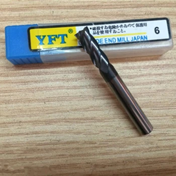 YFT Läbimõõduga 6 mm, 4-Karbiid tera End Mills Volfram Terase Milling Cutter HRC 45 Kraadi CNC Vahendid