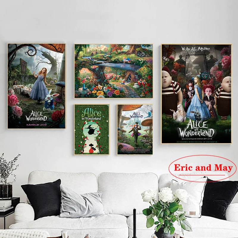 Alice Imedemaal Filmi Plakatid Ja Pildid Seina Art Lõuend Pildid Värvimine Kuum Retro Stiilis Elutuba Teenetemärgi Quadro 0