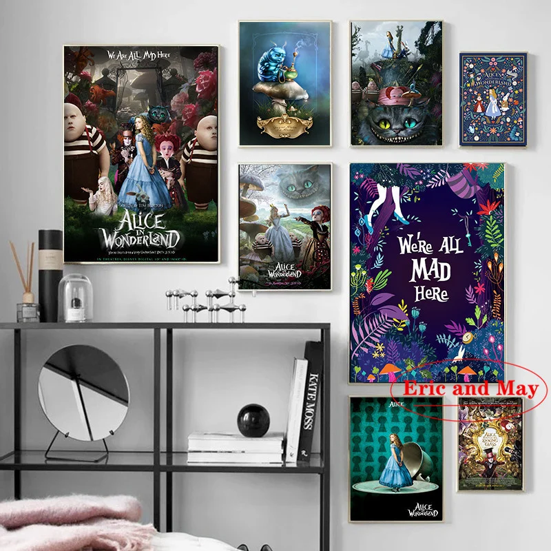Alice Imedemaal Filmi Plakatid Ja Pildid Seina Art Lõuend Pildid Värvimine Kuum Retro Stiilis Elutuba Teenetemärgi Quadro 1