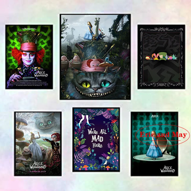 Alice Imedemaal Filmi Plakatid Ja Pildid Seina Art Lõuend Pildid Värvimine Kuum Retro Stiilis Elutuba Teenetemärgi Quadro 2
