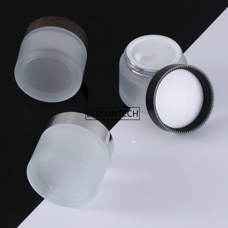 50tk 30g 50g mattklaas Korduvtäidetavaid Salvi Pudelid Tühjad Kosmeetika Jar Pot Eye shadow näokreem Konteiner F3650 2