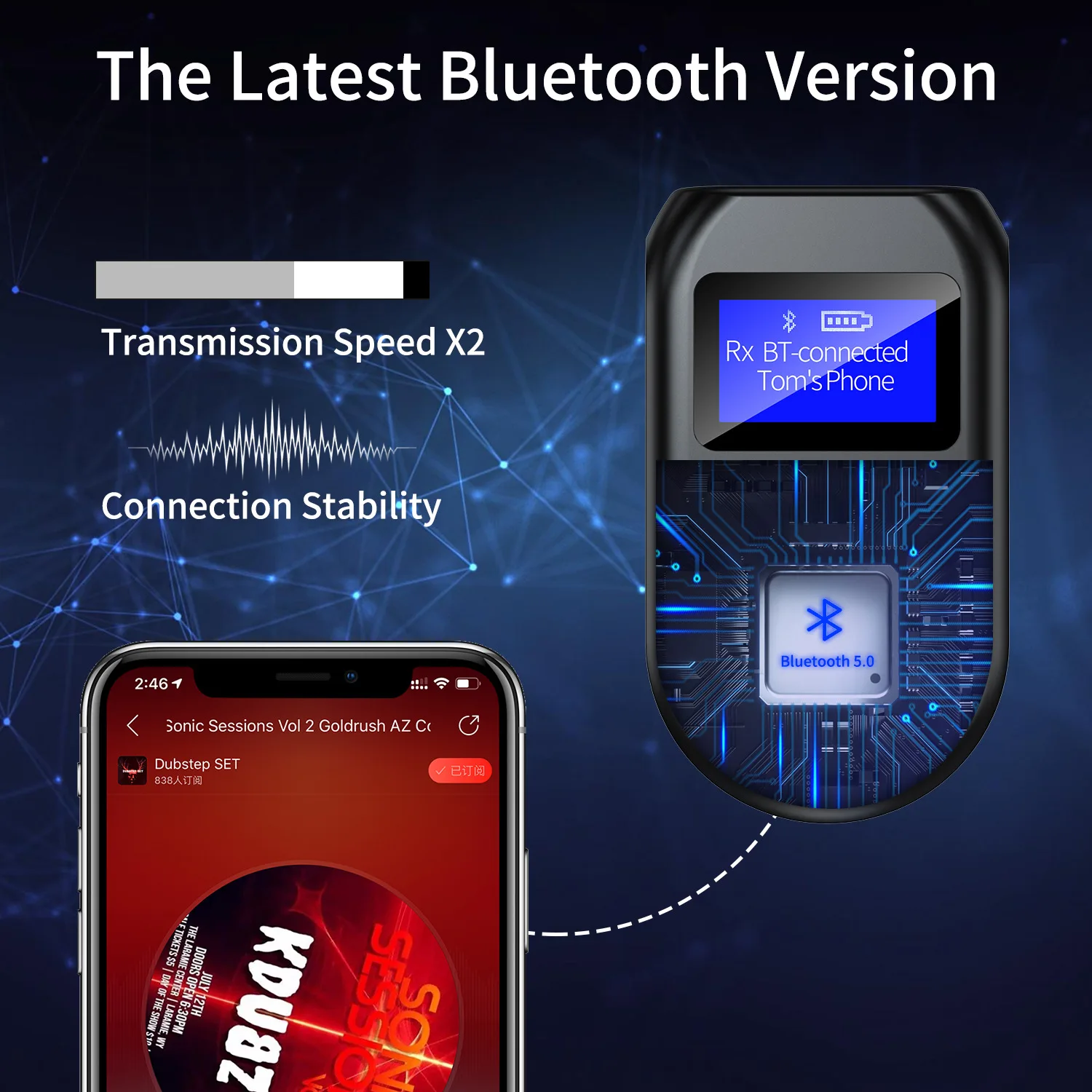 Bluetooth-5.0 Saatja-Vastuvõtja 3.5 mm Jack Aux Audio Traadita Adapter PC-TV Kõrvaklappide Auto Bluetooth 5 0 Vastuvõtja 2