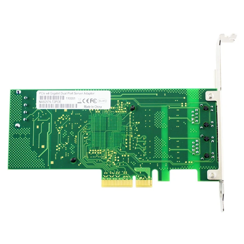 Gigabit Etherneti Ühendatud võrgukaardi 82576 Chip, Dual RJ45 Vask Sadamates, PCI-Ex4, NA82576-T2POE 2
