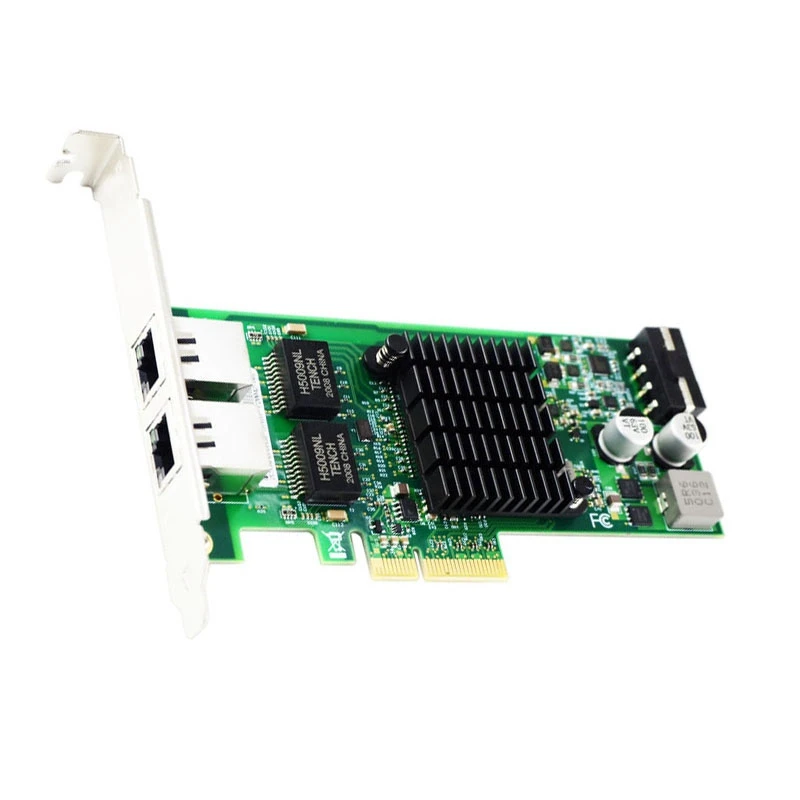 Gigabit Etherneti Ühendatud võrgukaardi 82576 Chip, Dual RJ45 Vask Sadamates, PCI-Ex4, NA82576-T2POE 3