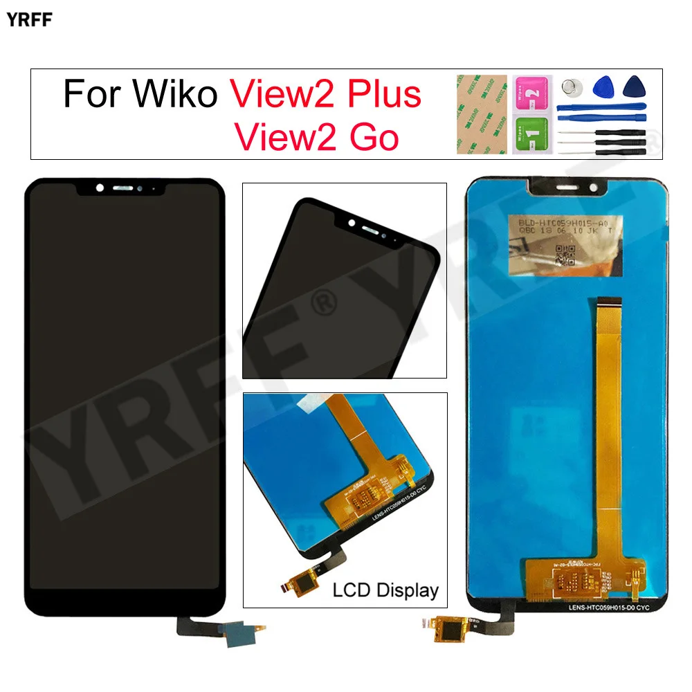 Eest Wiko View 2 Pluss P210 lcd Ekraanid Wiko View2 MINNA LCD Display+Touch Screen Digitizer Assamblee Asendamine 0