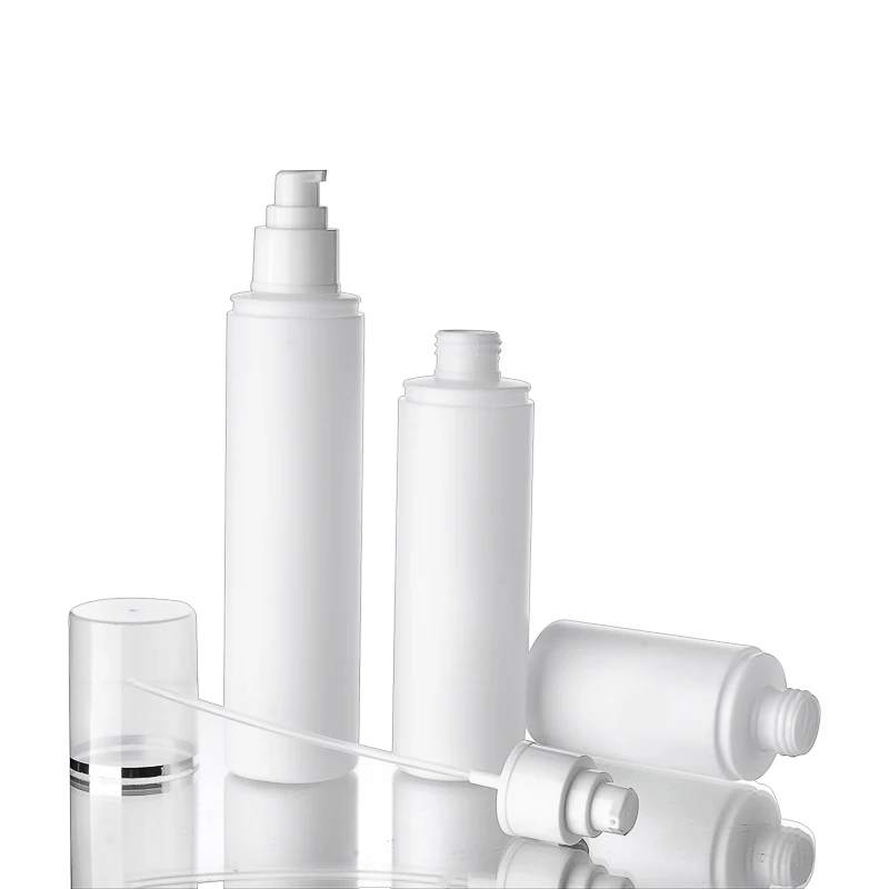 30pcs 180ml klassikalise koor pump pudel valge värv hõbedane velg HDPE plastikust korduvtäidetavaid pudelid, kosmeetika 1