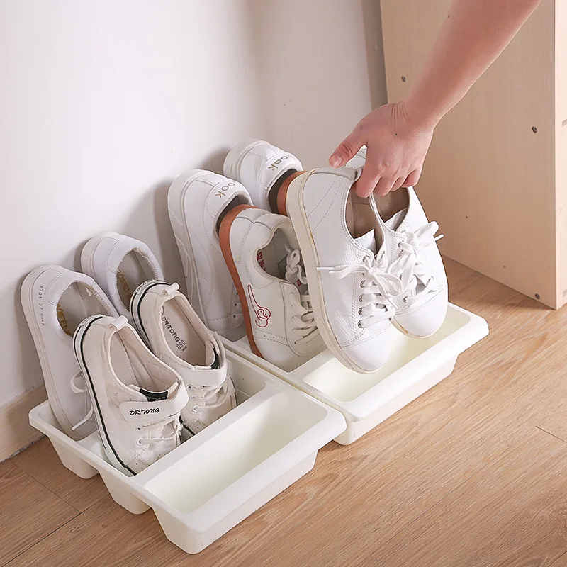 Lihtne, kaasaegne Põhjamaade stiilis vertikaalsete majanduse sussid rack ruumi kodu kingad ladustamine 2
