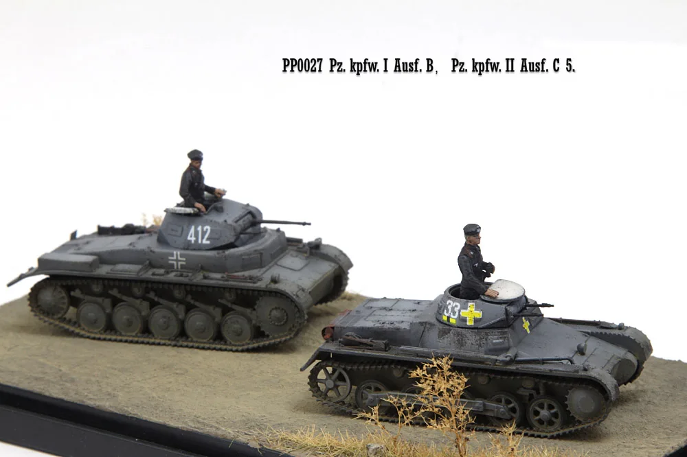 PP0027 1/72 Stseeni Sobiks Mudel saksa Nr 2 B-Tank Nr 2 C Tank Sõdur Valmistoote kogumise mudel 4