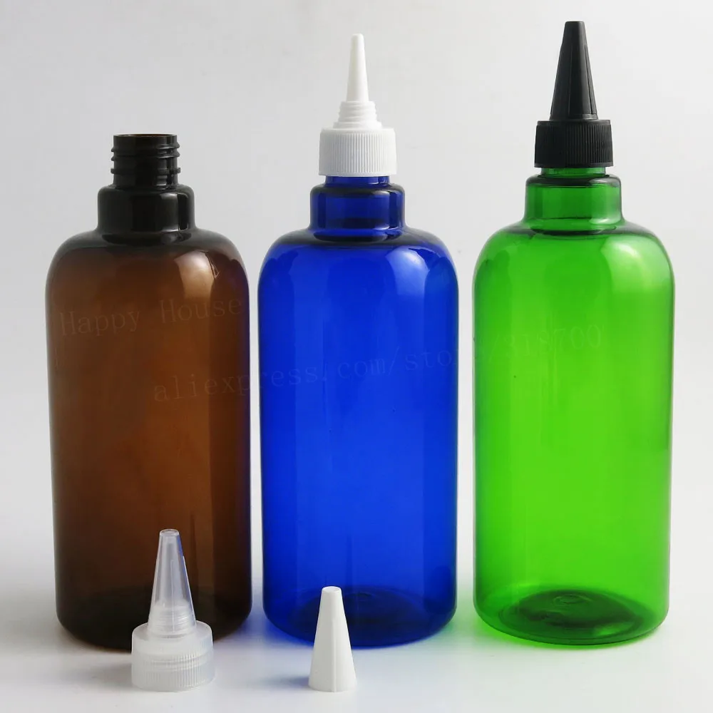 12 x 500ml Sinine Roheline Kollane Šampoon PET-Plast Pudelid Tila Mütsid 500 Tühi Koor Skin Care ja Kosmeetikatooted pakendikonteinerite 0