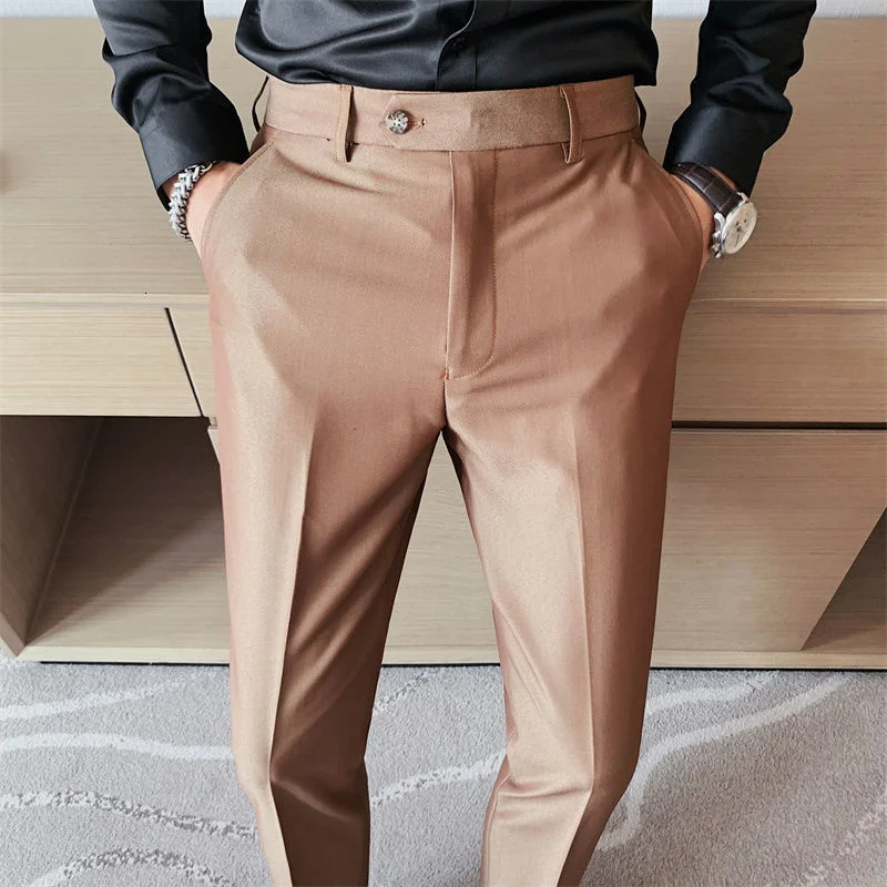 Talve Uus Meeste Sügis Business Casual Püksid korea Slim Ametliku Kleit Püksid Meestele Briti Office 5 Tahked Värvi Meeste Püksid 0