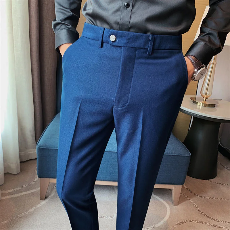 Talve Uus Meeste Sügis Business Casual Püksid korea Slim Ametliku Kleit Püksid Meestele Briti Office 5 Tahked Värvi Meeste Püksid 1