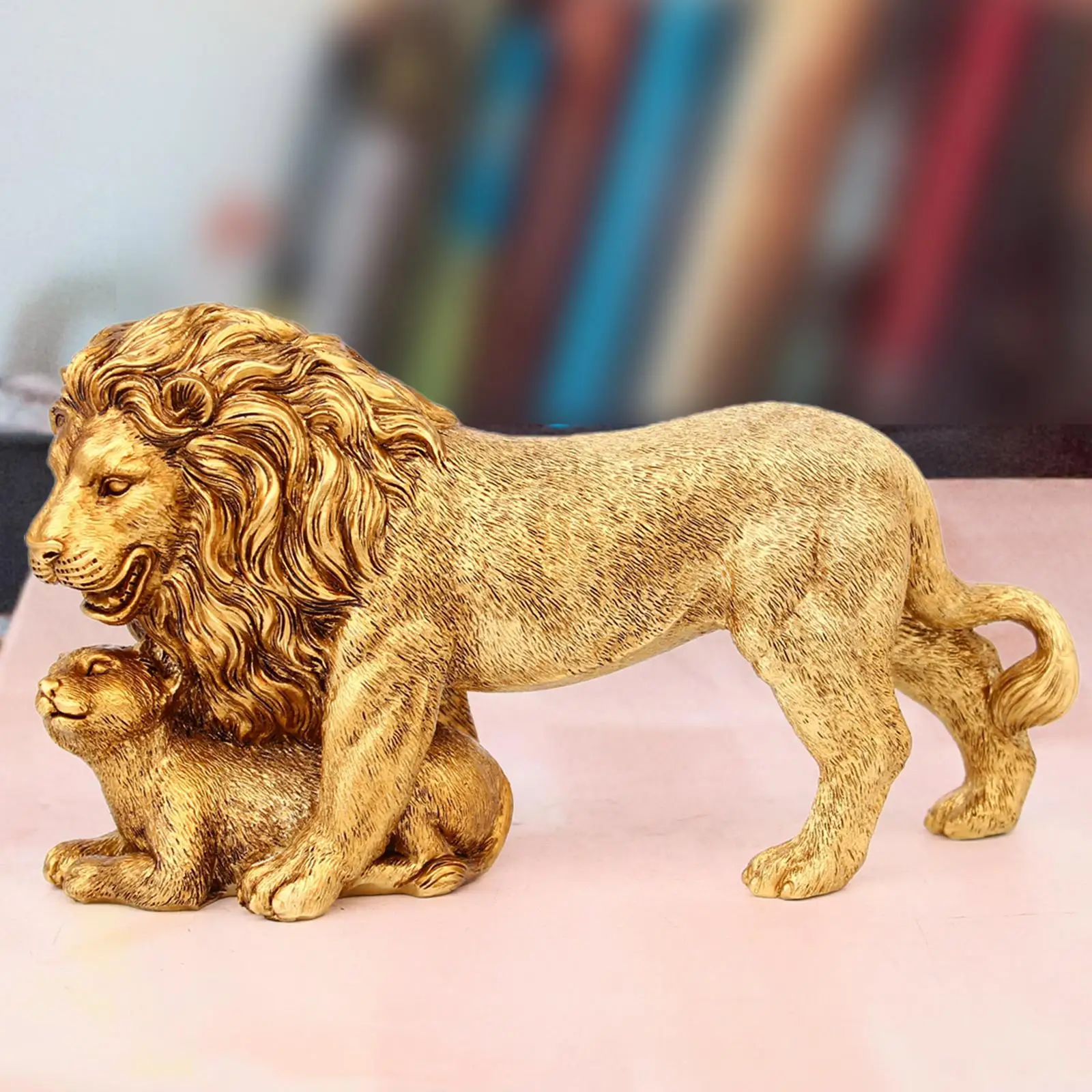 Lõvi Kuju Käsitöö Figuriin Loomade Skulptuur Tabel Office Magamistuba 1