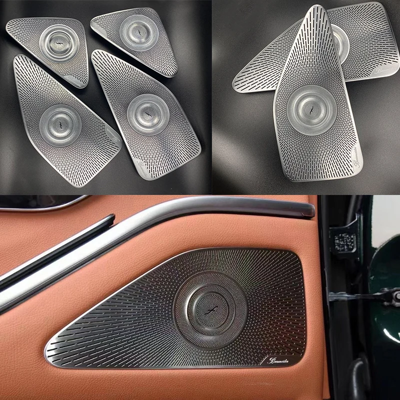 LED Auto Uks Helendav Kõlari Kate Mercedes Benz Maybach S-Klas Heli Metallist Dekoratiivne katteraam 0