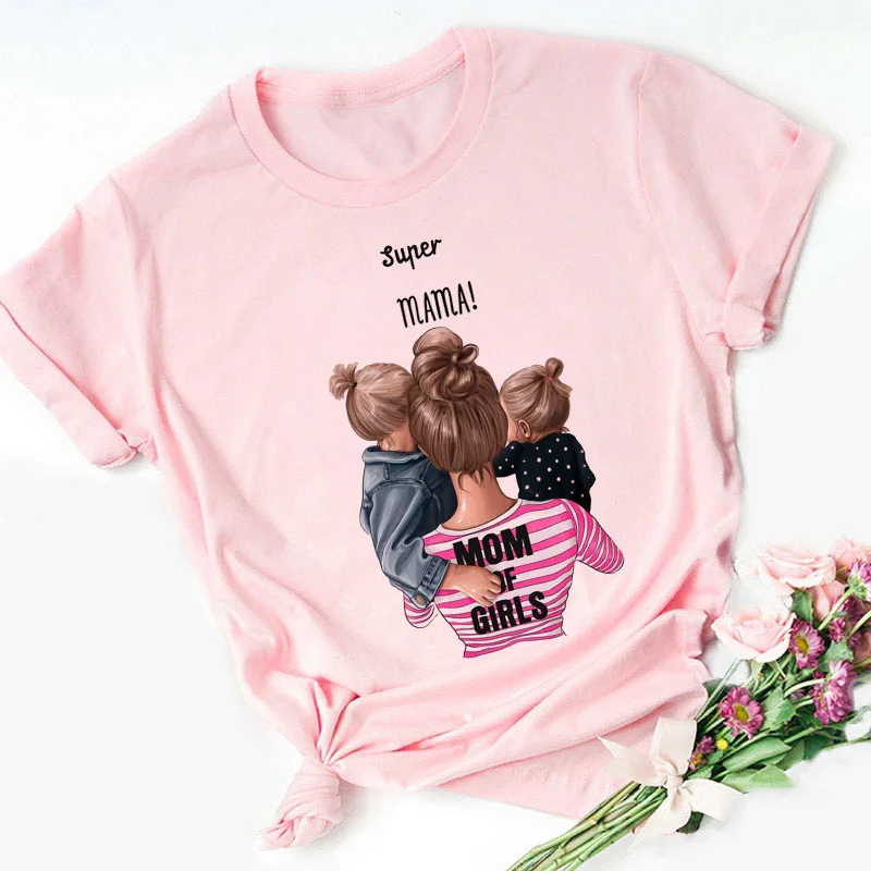 Naiste Tshirt Ema Armastus Naiste T-särk Super Pluss Suurus, Moe Riided Harajuku T-särgid Mama Suvel Naljakas Roosa T-Särk 0