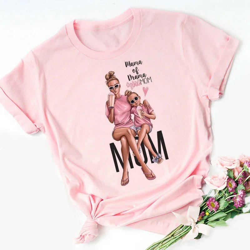 Naiste Tshirt Ema Armastus Naiste T-särk Super Pluss Suurus, Moe Riided Harajuku T-särgid Mama Suvel Naljakas Roosa T-Särk 1