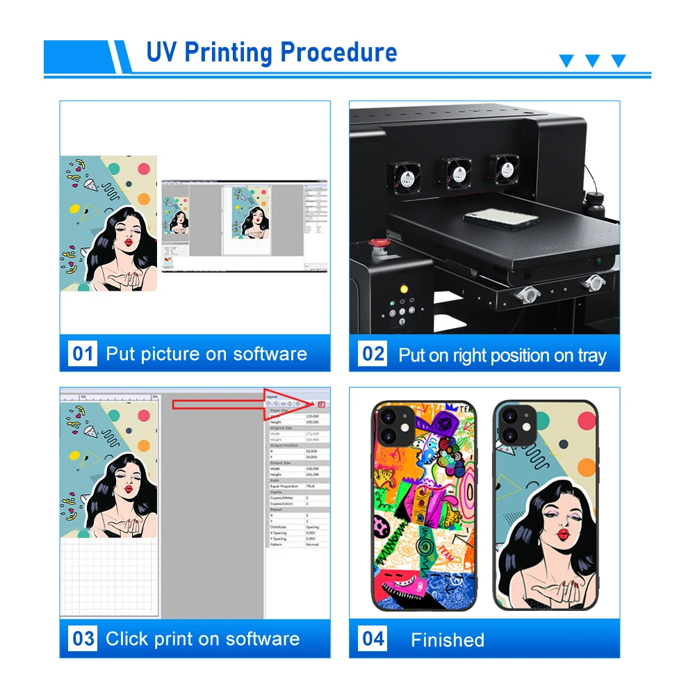 A3 UV Flatbed Printer UV Trükkimise Masin A3 UV Pudel Printeriga, millel on Lakk Mõju A3 UV Printer Pudel Puidust Metallist 4