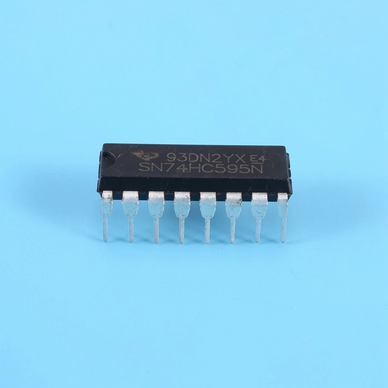 50tk 74HC595 IC-8-Bit, Shift Register DIP-16 TEXAS Circuit Sõrmed 2