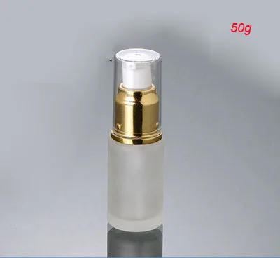 50TK 50ml mattklaas vajutage pumba pudel kuld pump , 50ml klaas lotion pudel ,klaas 50 ml Kosmeetikatoodete pakenditega müük 0