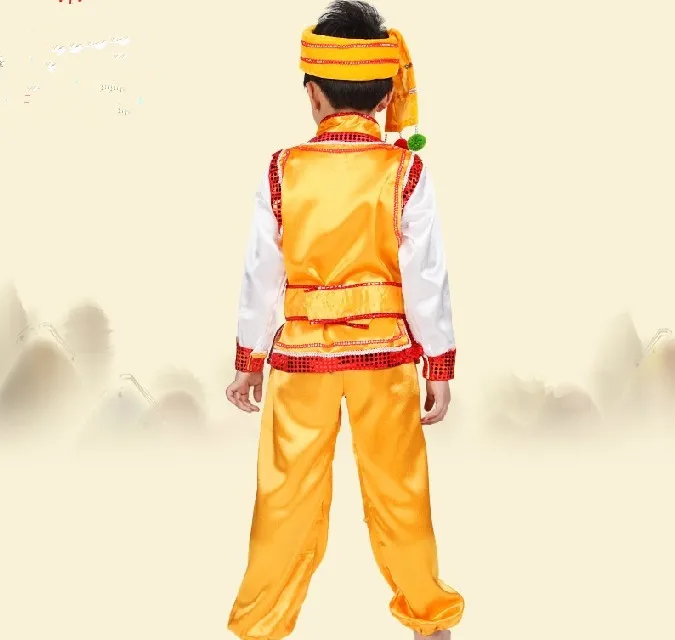 Hiina Rahvariiete Poiss Dai Tantsu Kostüüm Miao Riided Kaasaegne Hmongi Riided Lastele Etnilise Tantsija Waer 18 2