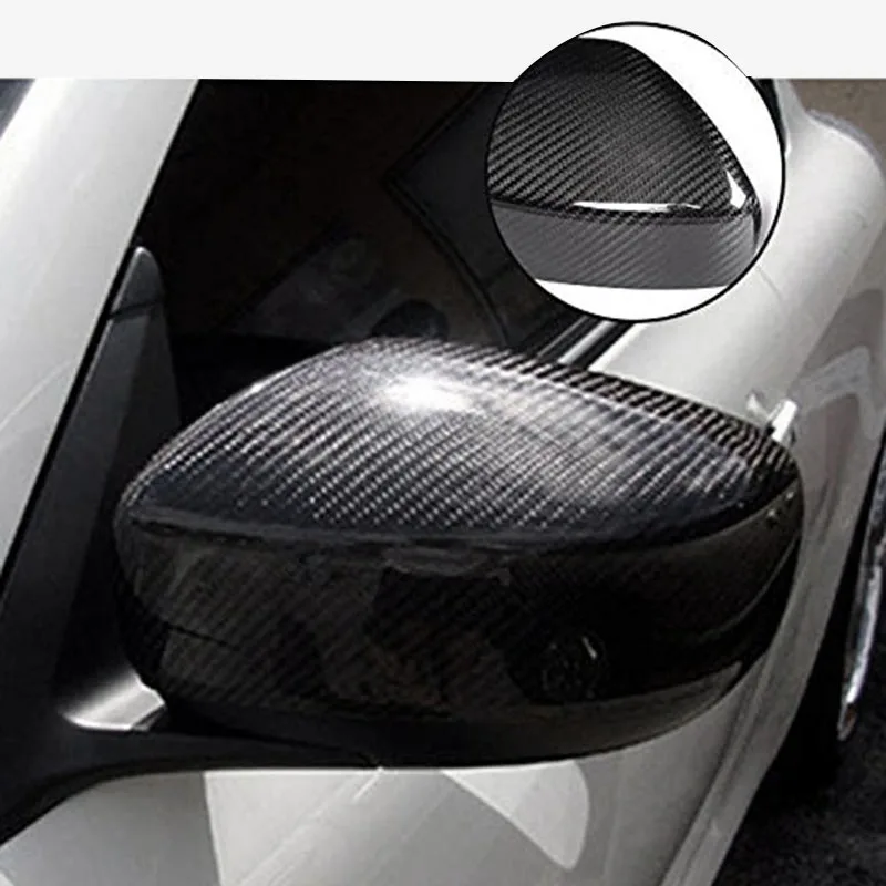 Auto süsinikkiust Pool Rearview Mirror Cover Mütsid Välisilme Tarvikud Infiniti G25 G35 G37 2008-2013 4