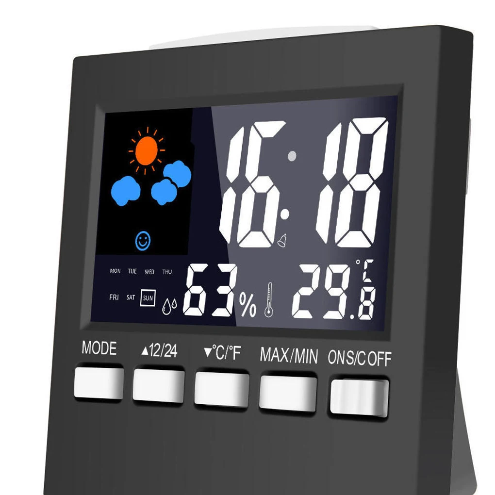 LCD Äratuskell Termomeeter Plastikust Digitaalse Ilm Decor Kalender 1