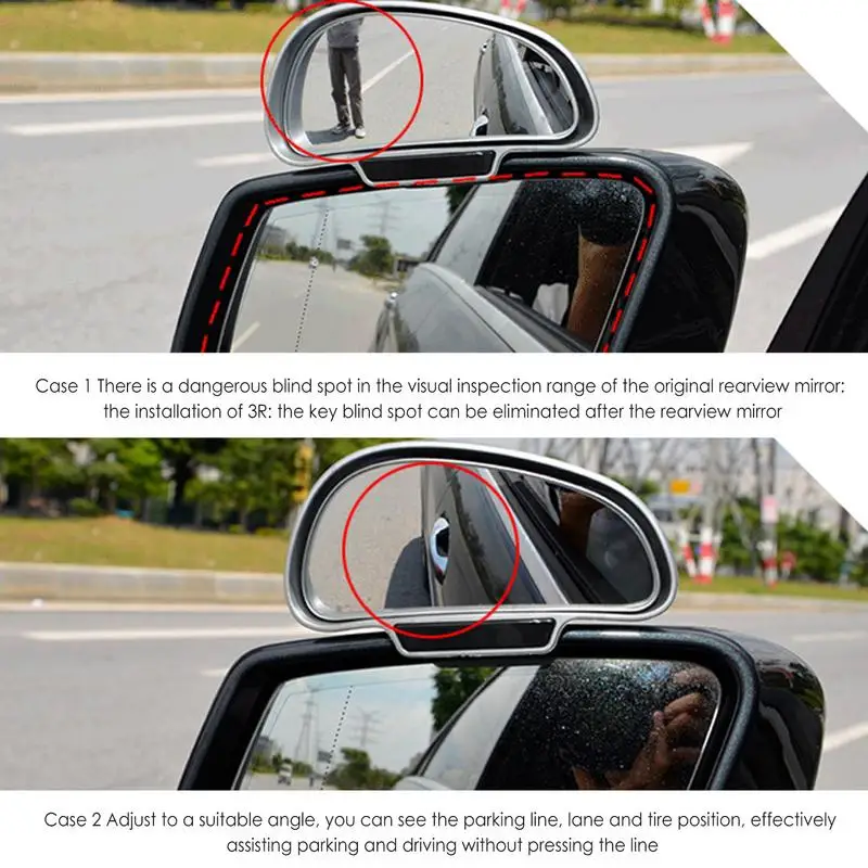 Auto Blind Spot Peegel Lainurk Peegel Reguleeritav Kumer Rearview Mirror Ohutuse Parkimine Auto Peegel 2