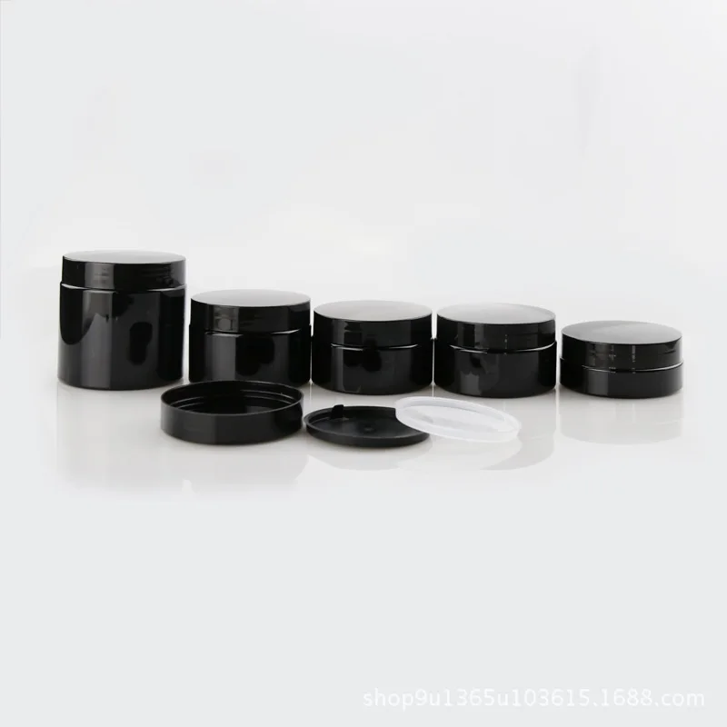 30~250ml Plastikust näokreem Jar 67 mm Suu Ladustamine, Pakkimine Kasti Kosmeetika Konteiner Must-Emulsioon Kreem-Mask Pot 15tk/palju 4