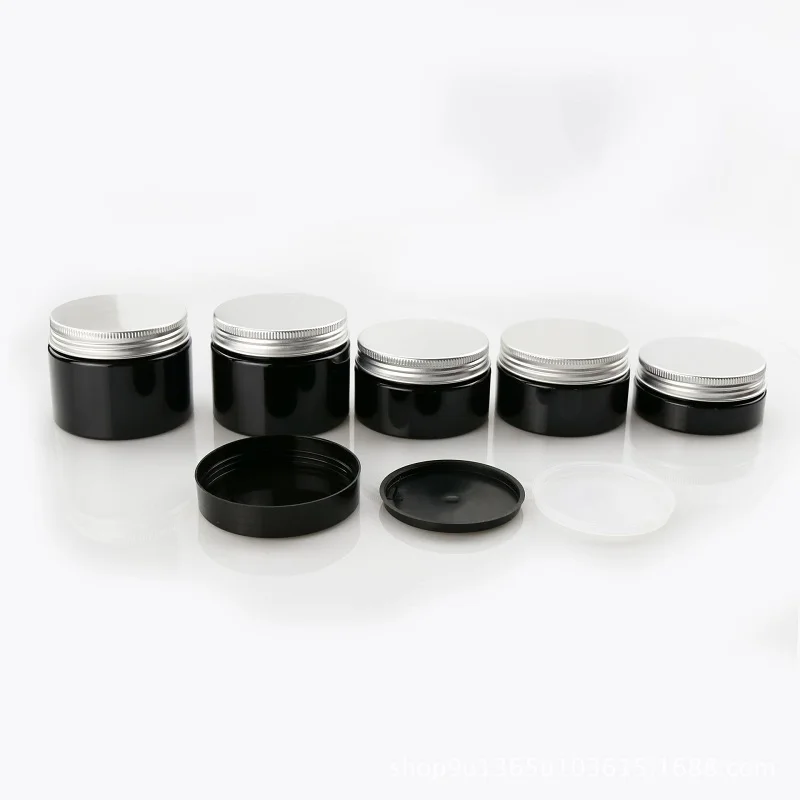 30~250ml Plastikust näokreem Jar 67 mm Suu Ladustamine, Pakkimine Kasti Kosmeetika Konteiner Must-Emulsioon Kreem-Mask Pot 15tk/palju 5