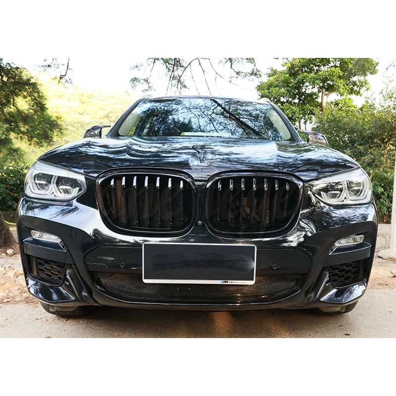 1 Paar Ees Iluvõre Neer Grill 1 Liist BMW G01 G02 G08 X3 X4 2018 2019 2020 Car Styling Läige Matt Must Racing Grillid 3