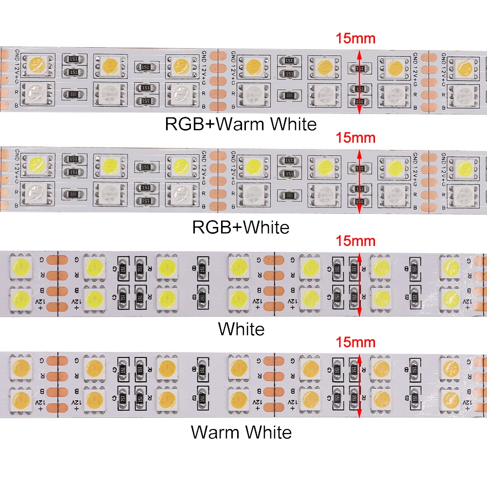 DC12V LED Riba Komplekt SMD 5050 Topelt Rida 120leds RGB RGBW RGBWW Valge Soe Valge Led Valgus 5m/palju EU/US/AU/UK 4