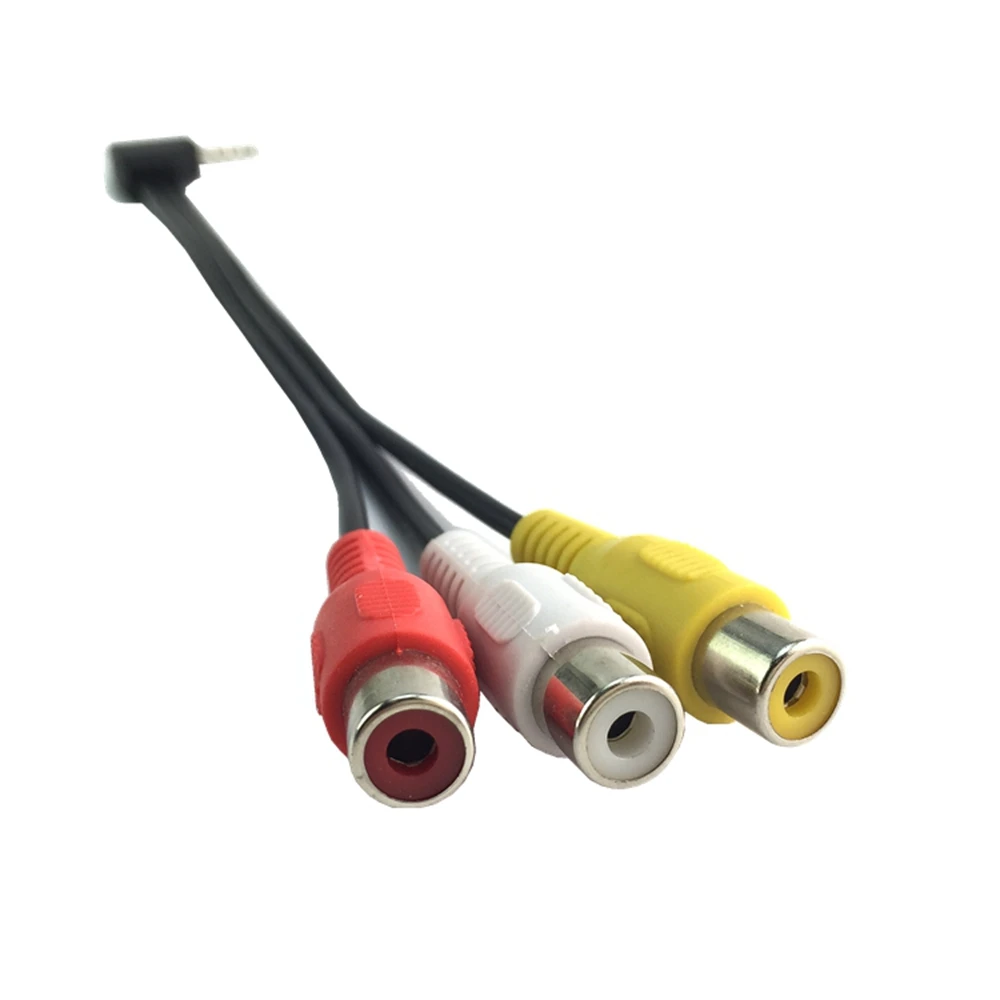 0,2 Mt 90 Grad 3,5 mm 4 pol Stecker Auf 3 Cinch-buchse A/V video Kabel Adapter Für HD-DVD Kostenloser versand 5