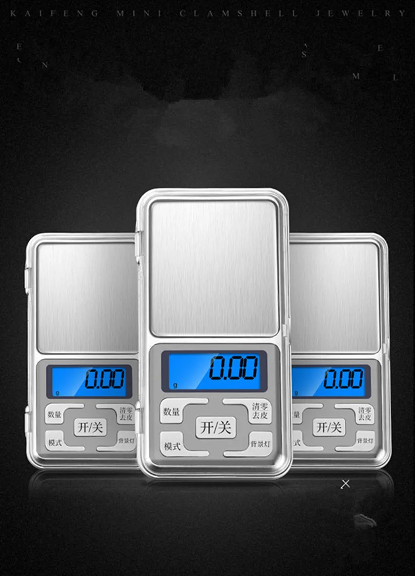 Mini Digitaalne Skaala 100/200/500g 0.01 Suure Täpsusega Backlight Elektrilised Tasku Ehted Grammi Kaal Köök 0