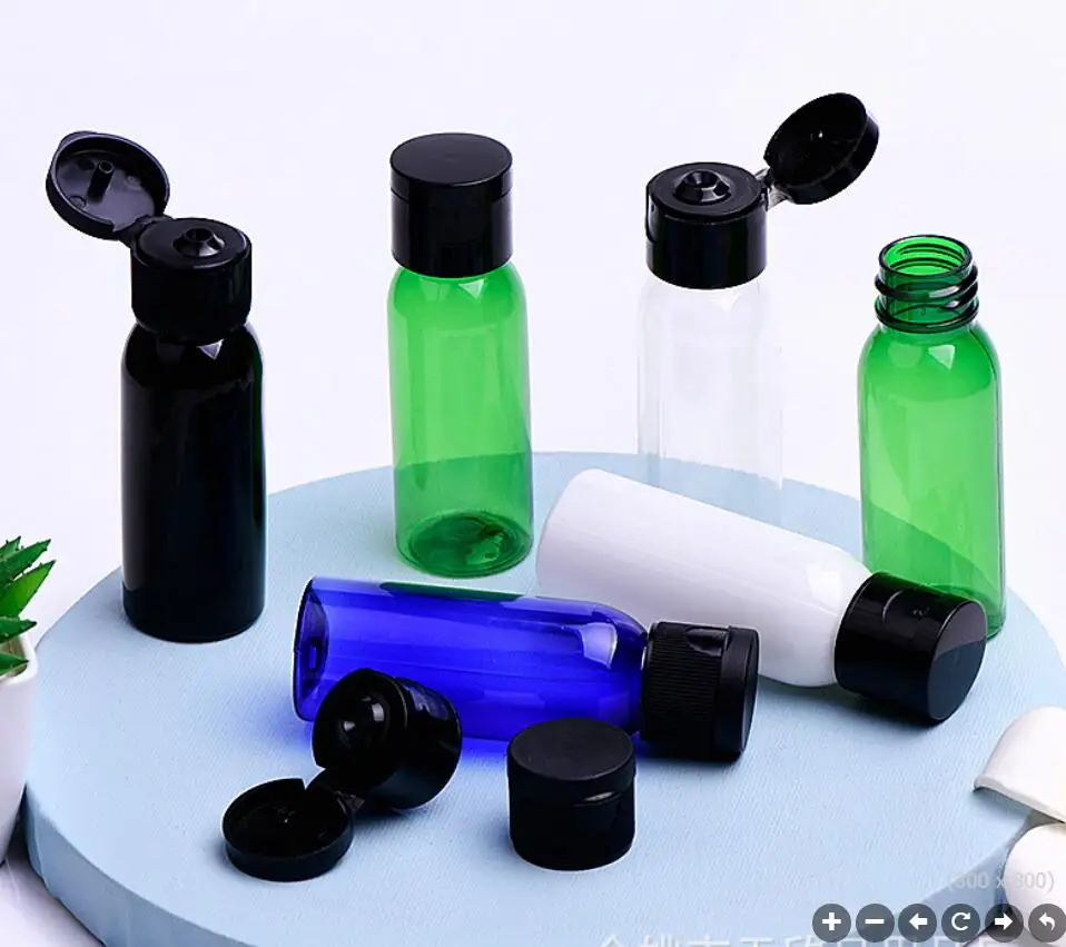 30ml Vähe Värvi Plastikust PET-Pudel Klapp Kaas emulsioon emulsioon serumToner Wc Flower Water Parfüümid Alkoholi Nahk Puhastatud Pakkimine 1