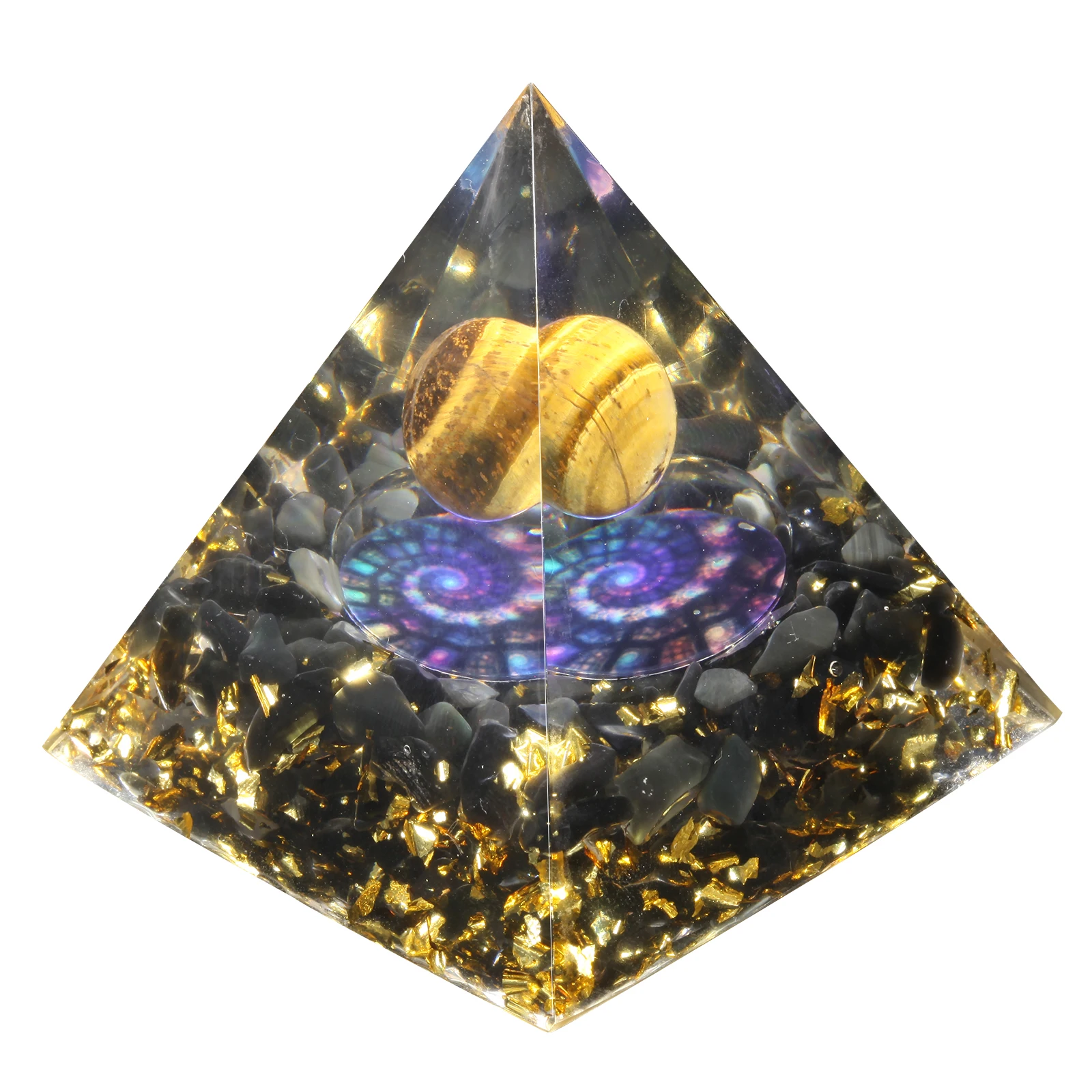 TUMBEELLUWA Looduslik Ametüst kristallkuul Orgone Püramiid Tervendav Energia Orgonite Püramiidi Jaoks EMF Kaitse Tšakra Tasakaalustamine 4