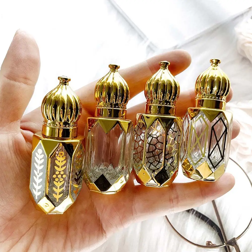 1tk 6ml Luksuslik Kuldne Värv Korduvtäidetavaid Parfüümi Pudelid Roll-on eeterlik Õli Pudel on Tühi Kosmeetika Konteiner proovianumad 2