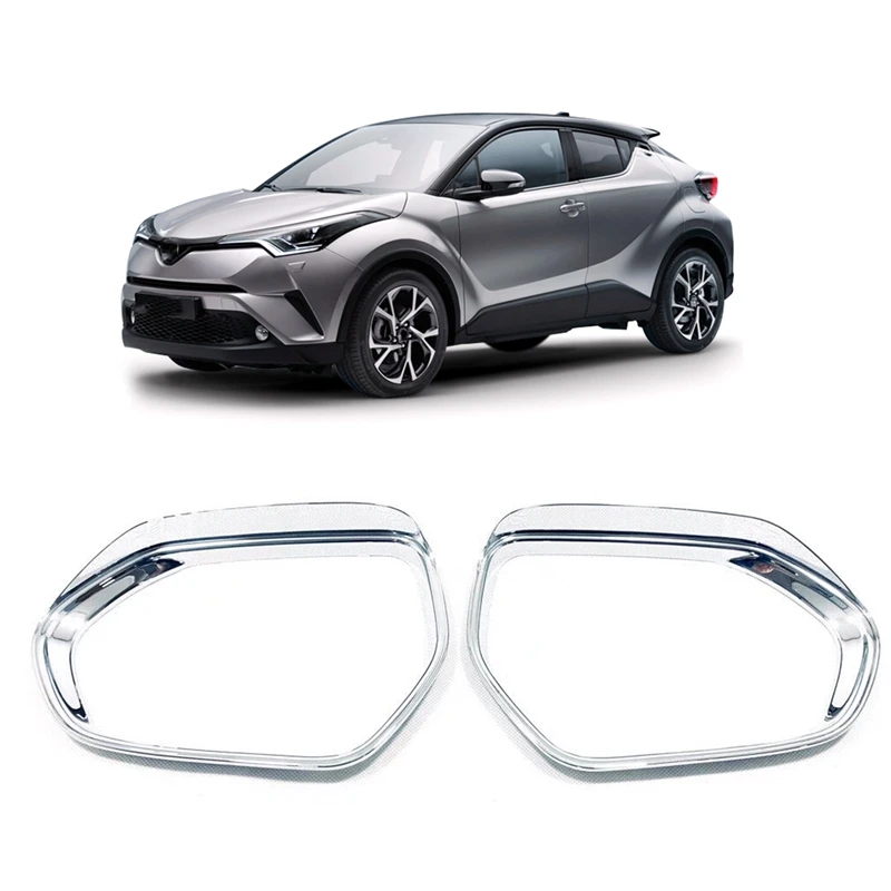 Auto Chrome Rearview Mirror Vihma Kulmu Kate Sisekujundus Toyota CHR C-HR 2017-2020 Tarvikud 5