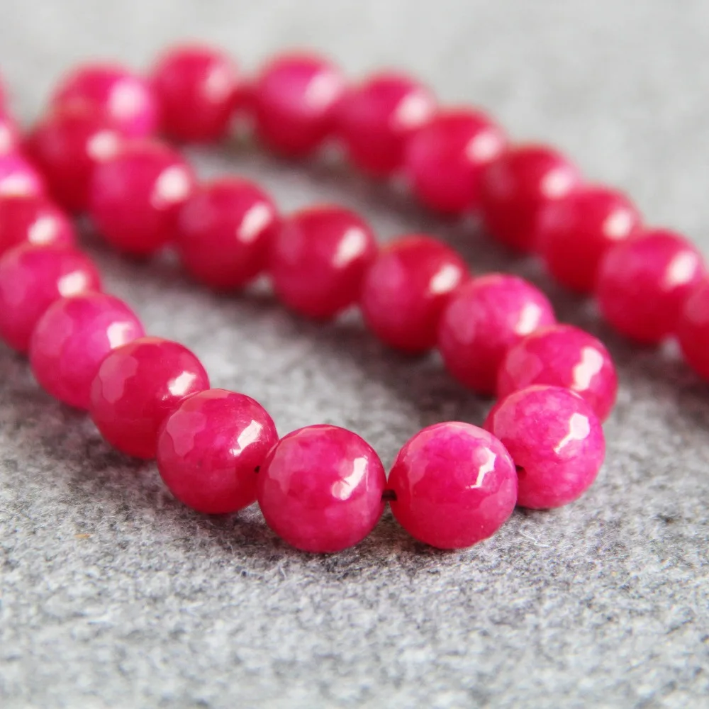 Näiteks Kaelakee&Käevõru 12mm Naturaalne Roos Punane Chalcedony Helmed Ring Lihvitud DIY Beads Kivi Ehted Lahti Varuosade 15inch 2